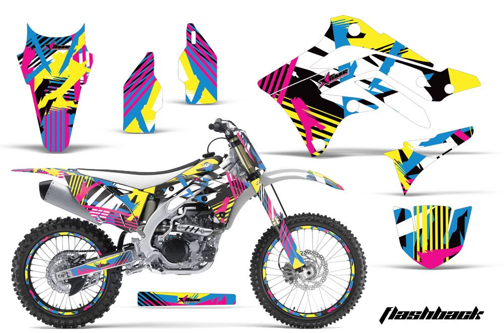 Kawasaki KX450F 2012 Graphics Kit Flashback NPs